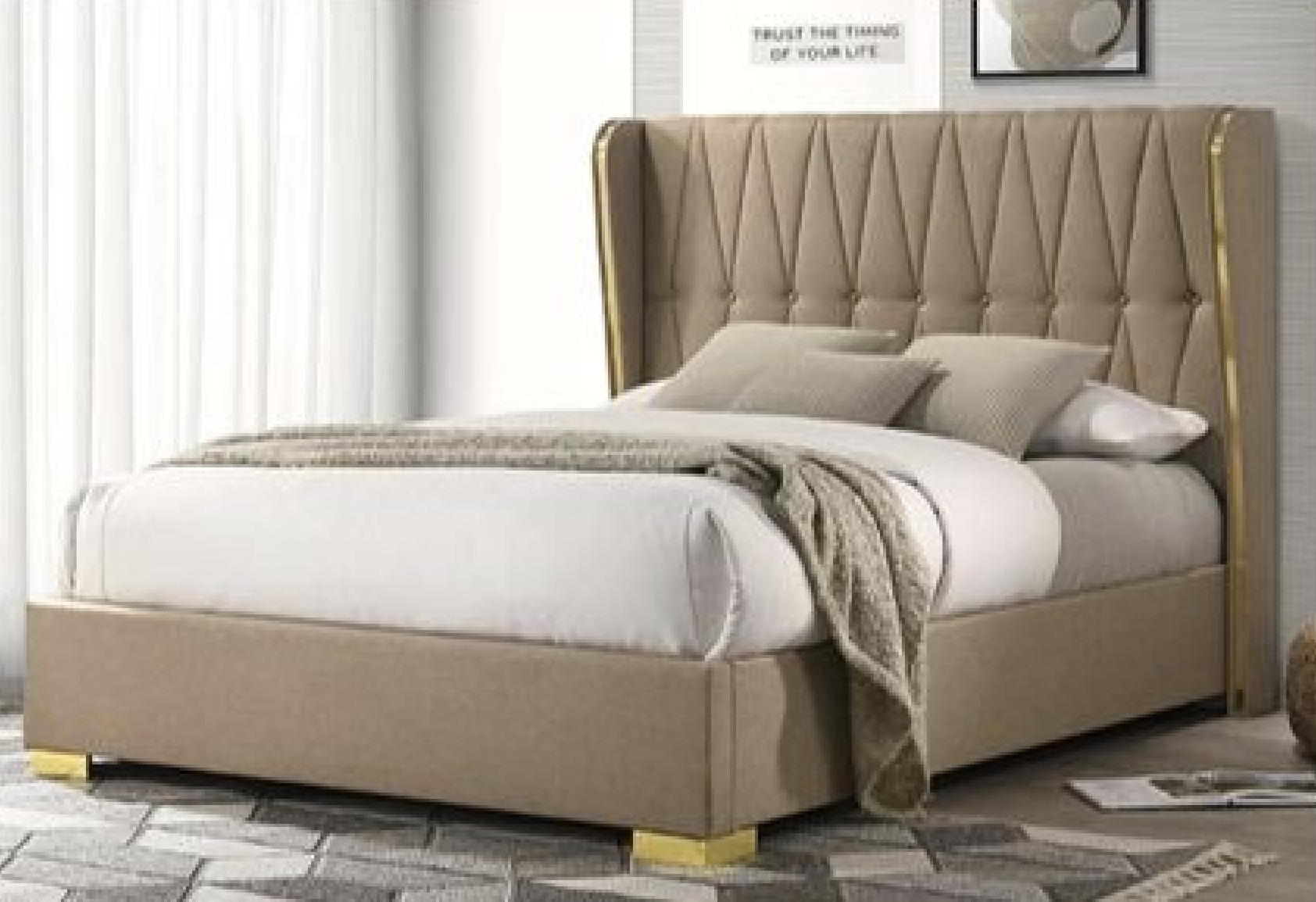 Serene High Headboard Bed Frame