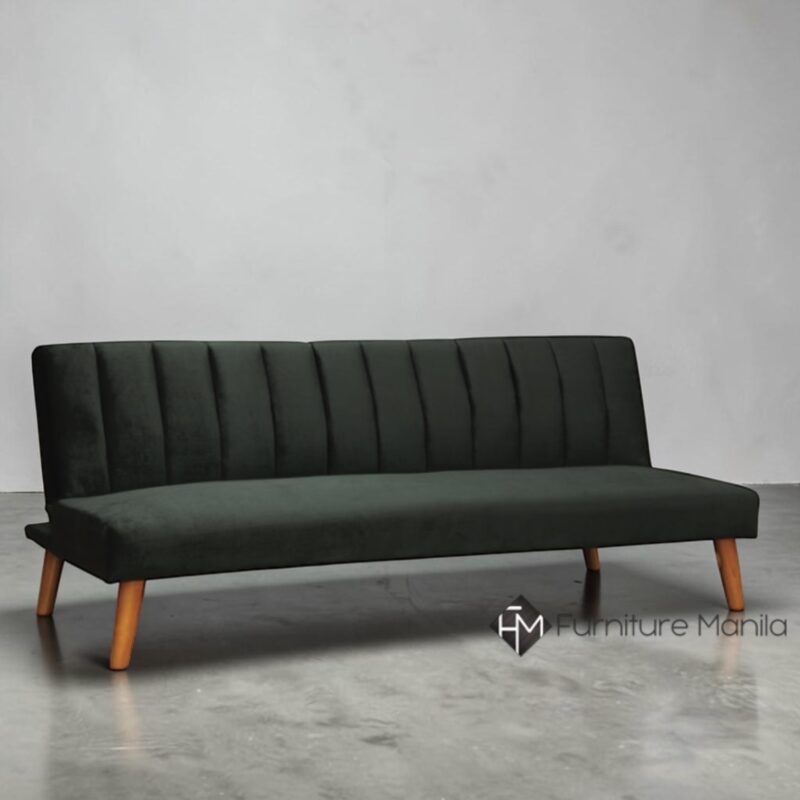 LineaLuxe Fabric Convertible Sofa Bed - Black