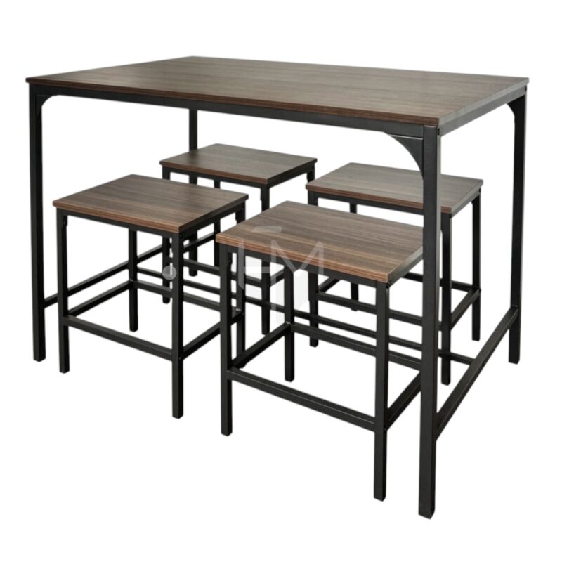 242 Dining Set with Stools - Cappuccino