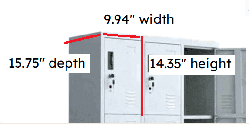 Alternative view of S108 12-Door Locker