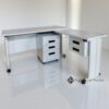 LC L-Shaped Steel Office Desk with Mobile Pedestal & Side Return