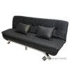 MetroFlex Convertible Sofa Bed (Black Leatherette)