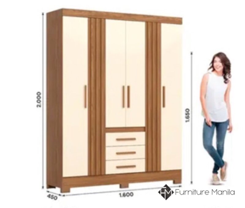 Alternative view of 217 6-Door Wardrobe with 3 Drawers - Black