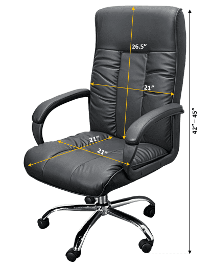 C32 Junior Executive Office Chair Dimensions