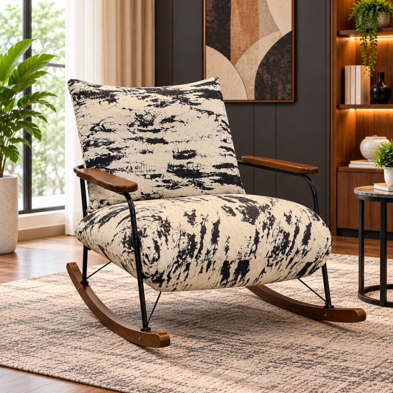Zavelle Contemporary Rocking Lounge Chair