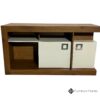 Libby TV Stand – Walnut and White Finish