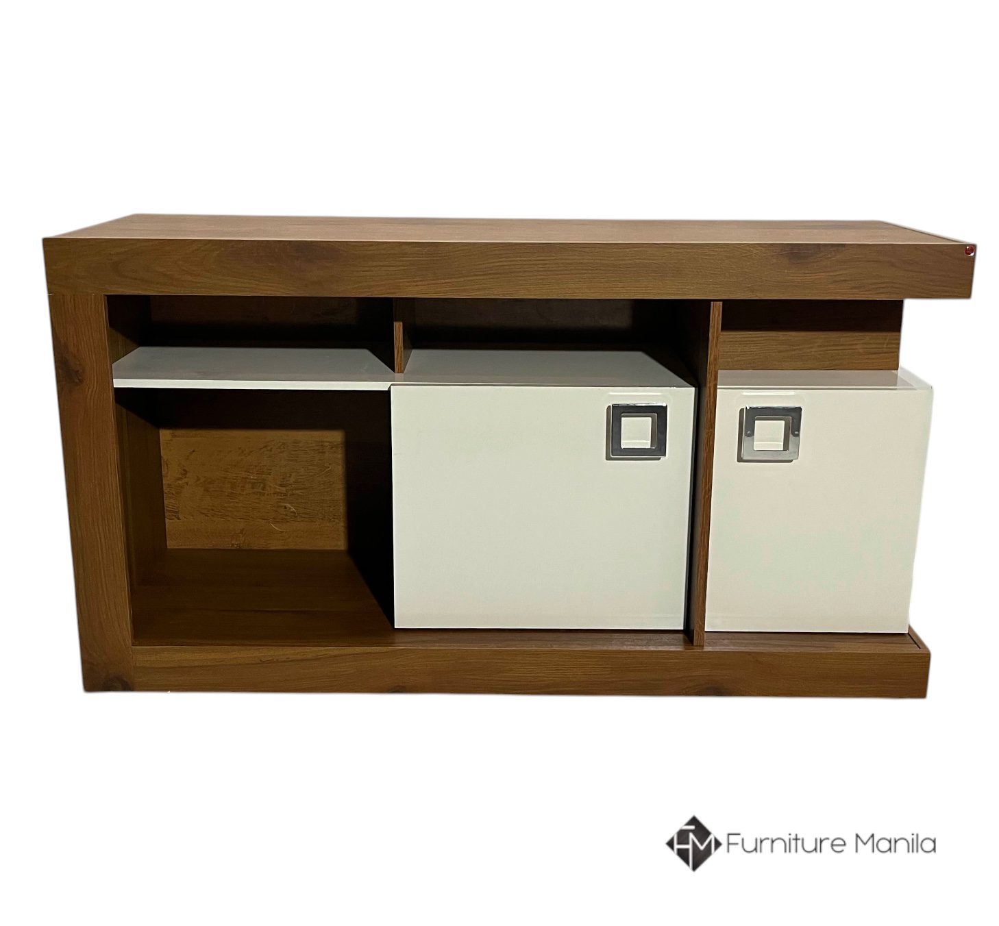 Libby TV Stand – Walnut and White Finish