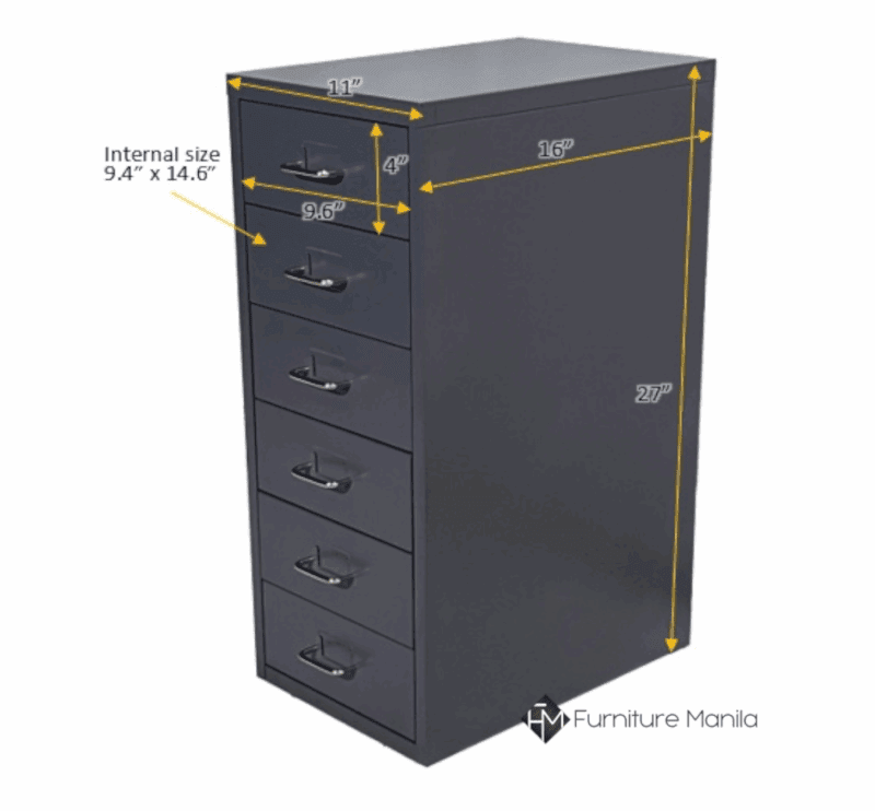 Alternative view of OD6 6-Layer Vertical Metal Drawer Cabinet – Mint Green