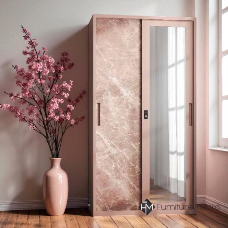 Alternative view of Aubrey Sliding Wardrobe in Rose Marble