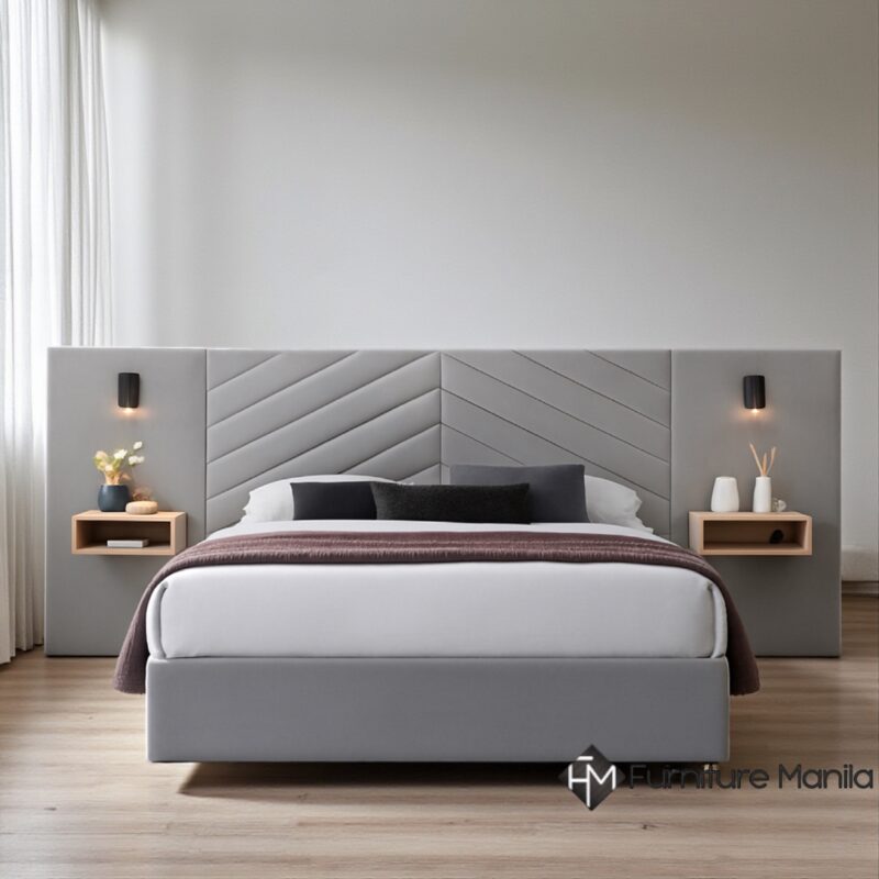 Monroe Panel Bed with Floating Nightstands