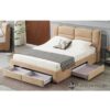 Amara Wingback Storage Bed – Queen Size