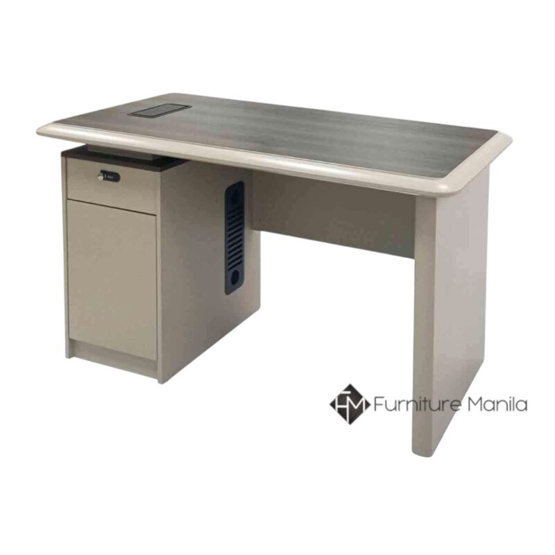 Artemis 140 Office Desk – Sand Grey