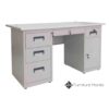 Axiom Metal Office Desk with 5 Drawers and Swing Door
