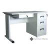 Axis 120K Office Table with Keyboard Drawer and Locking Cabinet