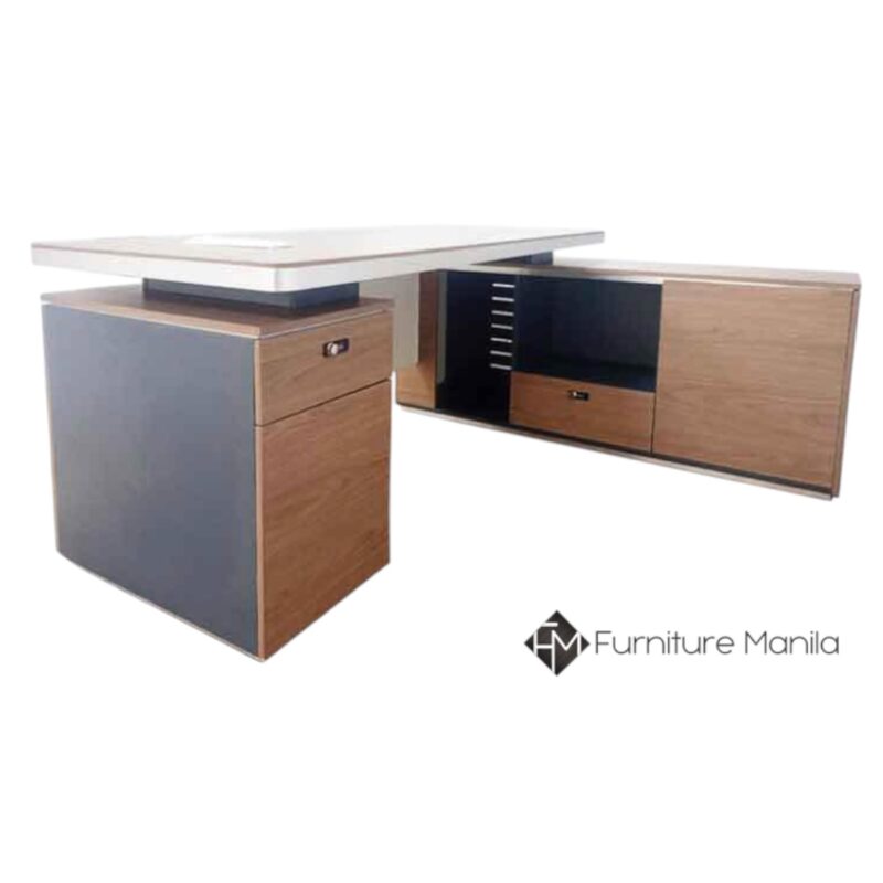 Alternative view of Triton Executive Desk – L-Type Modern