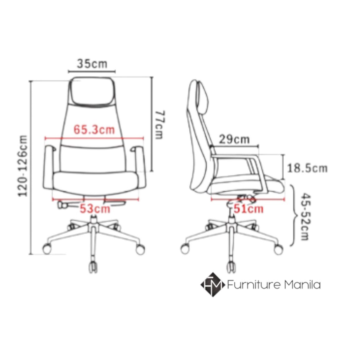 Virello Executive Chair – Reclining Chair w/ Adjustable Headrest - Image 4