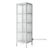 Lumina 180 Tempered Glass Display Cabinet – White