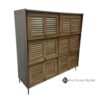 Harbor Louver 6-Door Shoe Cabinet – Walnut