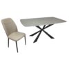 Vega X-Base 6-Seater Sintered Stone Dining Set
