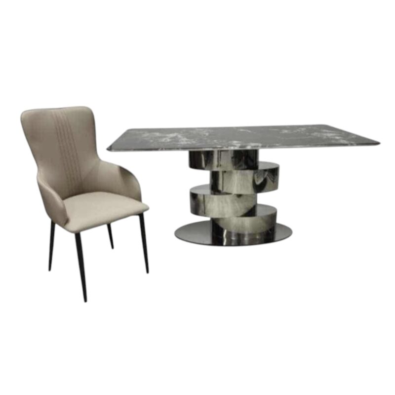 Vortex Marble 6-Seater Dining Set
