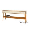 Bari Mid-Century 3-Drawer Console Sideboard