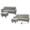Caspian Modular Fabric Sofa with Ottoman (3-Seater / L-Shape)