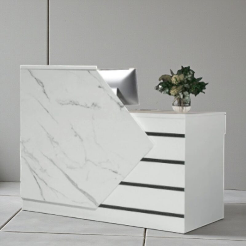 Luxe Marble-Front Reception Counter (1.2 m)