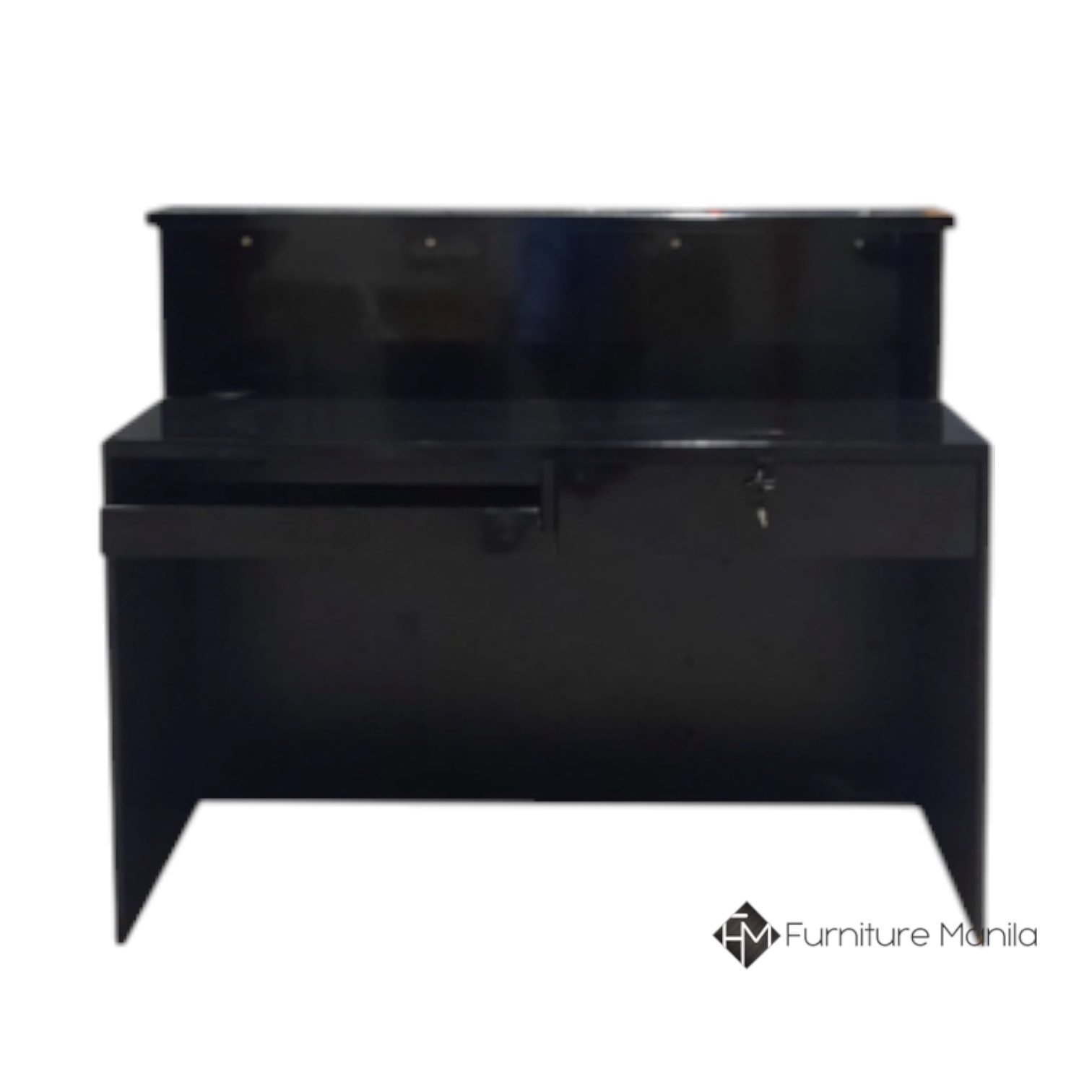 Marble Arc Reception Counter (1.2 m, Gloss Black) - Image 3