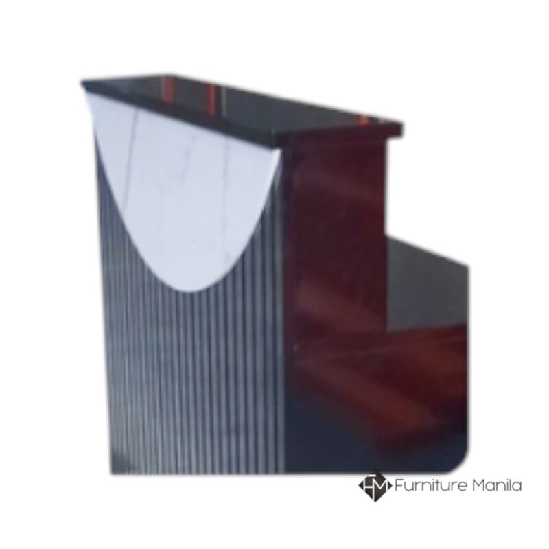 Alternative view of Marble Arc Reception Counter (1.2 m, Gloss Black)