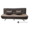 MetroFlex Convertible Sofa Bed (Brown Leatherette)