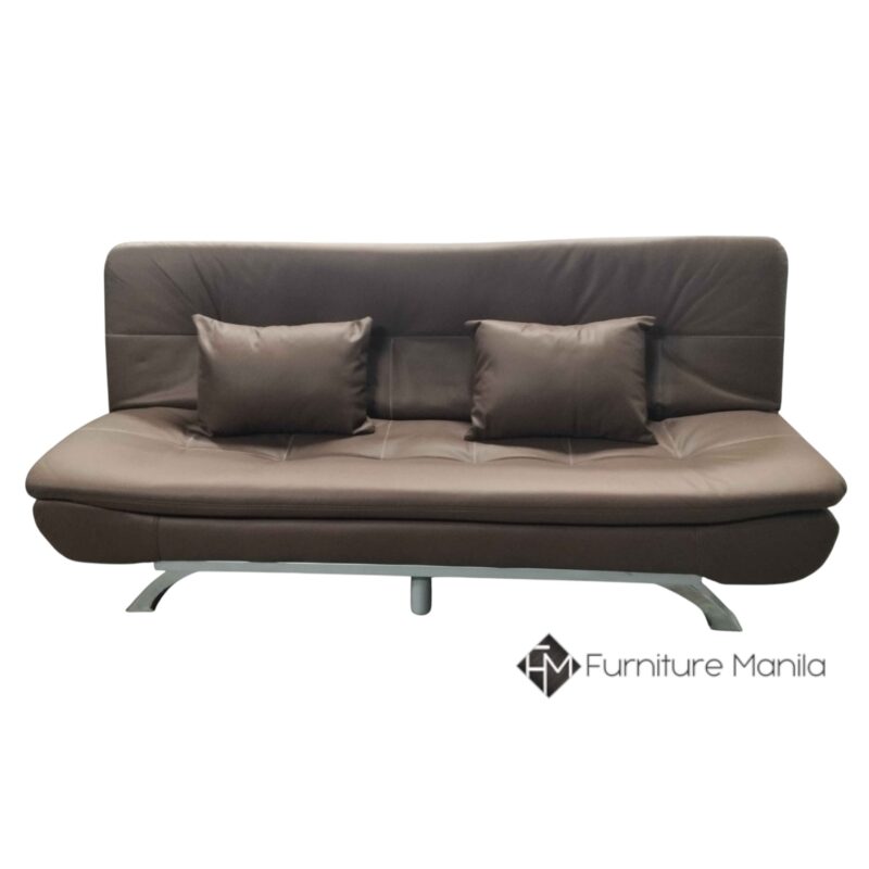 MetroFlex Convertible Sofa Bed (Brown Leatherette)
