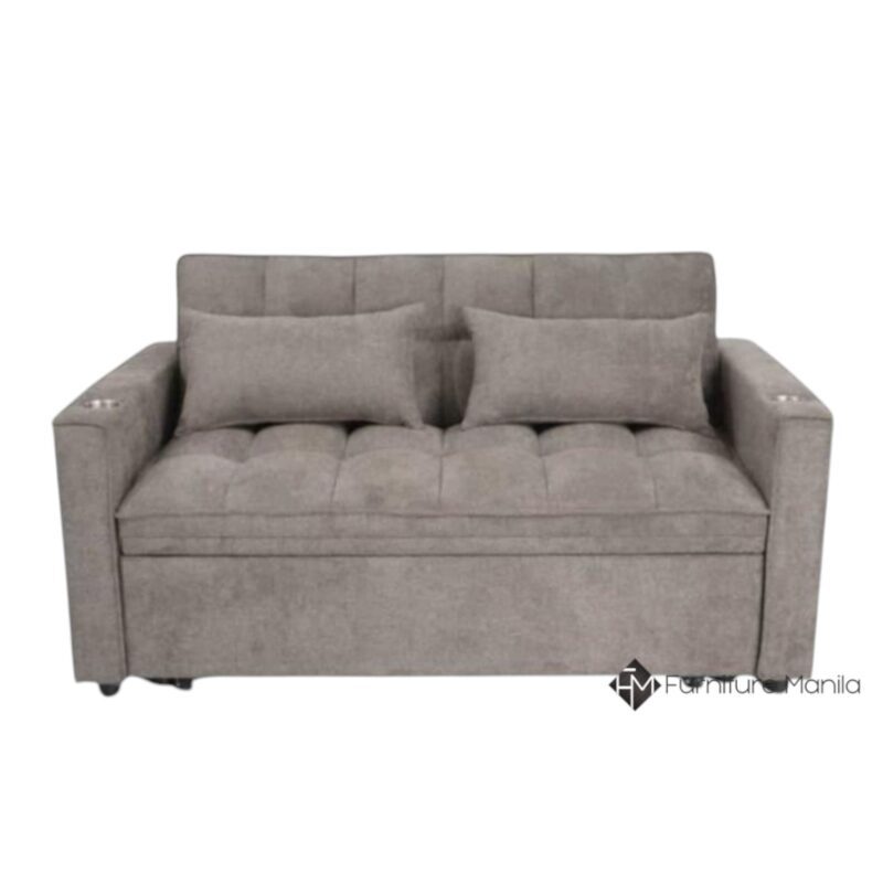 Alternative view of Midnight Lounge 2-Seater Sofabed with Cup Holders - Brown