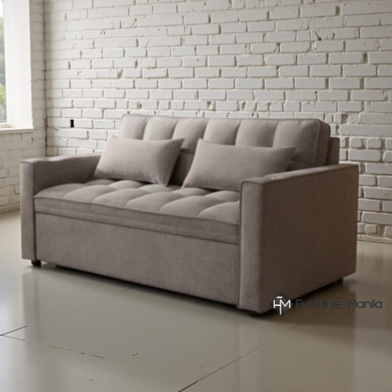 Midnight Lounge 2-Seater Sofabed with Cup Holders - Brown