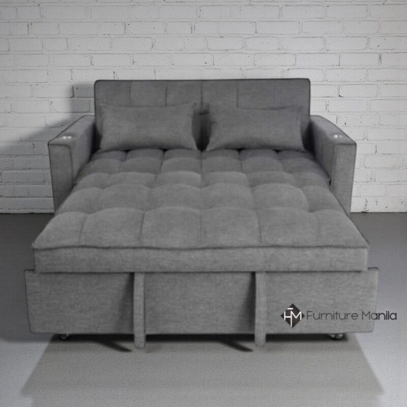 Midnight Lounge 2-Seater Sofabed with Cup Holders - Gray