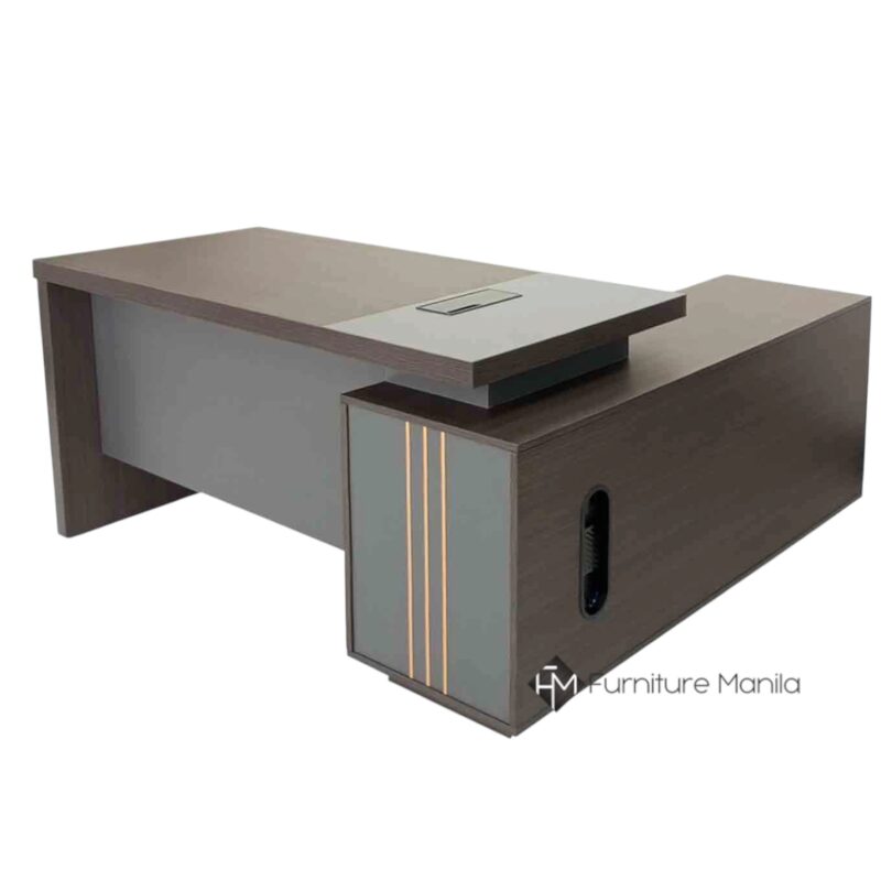 Vantage L-Shaped Executive Desk with Ventilated CPU Cabinet