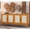 Bali Weave 4-Door Buffet Cabinet