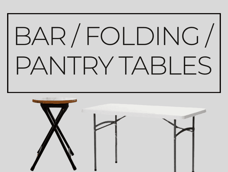 Bar, Folding, Pantry Tables