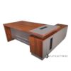 Command Walnut Executive L-Desk with Storage
