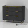 Cresta 6-Drawer Dresser with Brass Accents