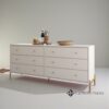 Jass 6-Drawer Wide Dresser 1.8m with Gold Legs