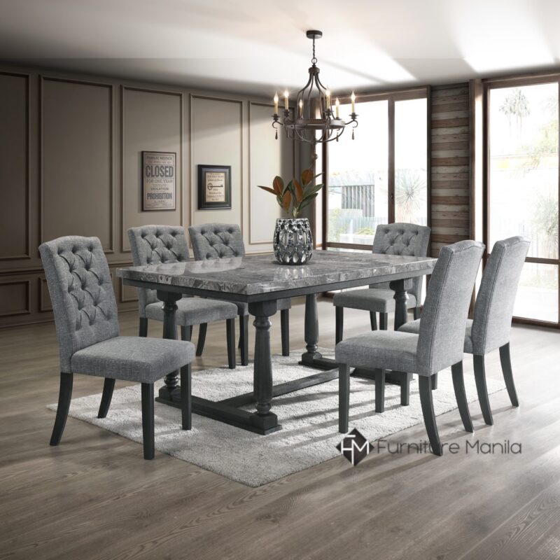 TrishStone 6-Seater Marble Dining Set