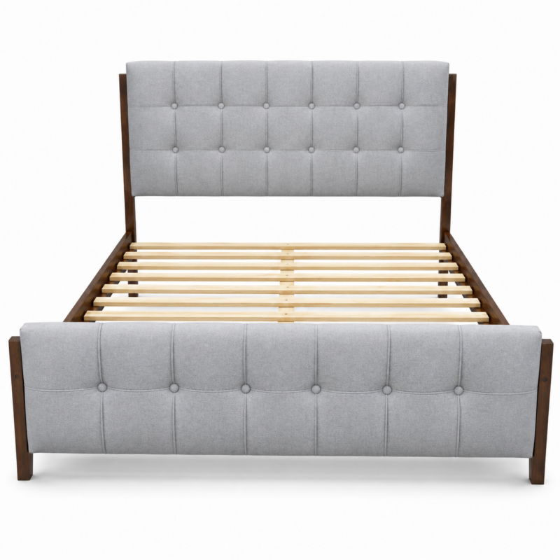 Avery Button-Tufted Bed Frame - Queen