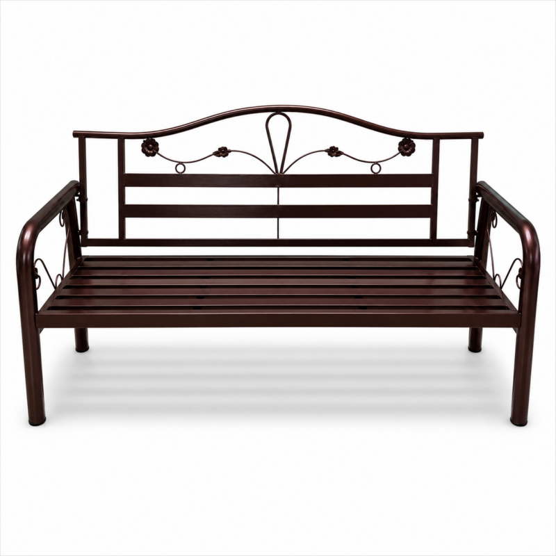 Celeste Floral Metal Bench