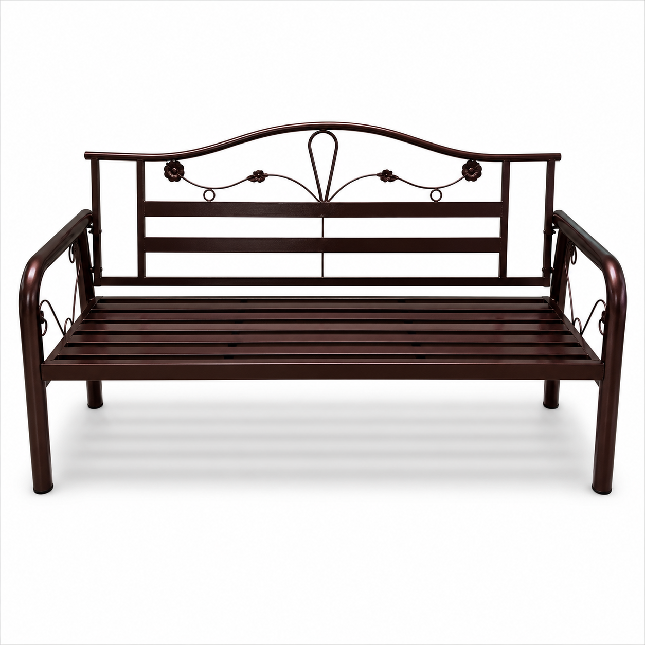 Celeste Floral Metal Bench