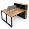 Aero Duo 2-Person Office Workstation with Storage Hutch