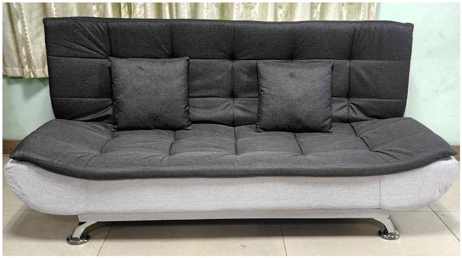 C3 Sofa Bed Dark Grey-White