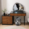 Monarch LED Vanity Dressing Table with Storage Cabinet and Stool