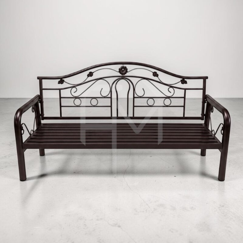 Verona Scroll Metal Bench