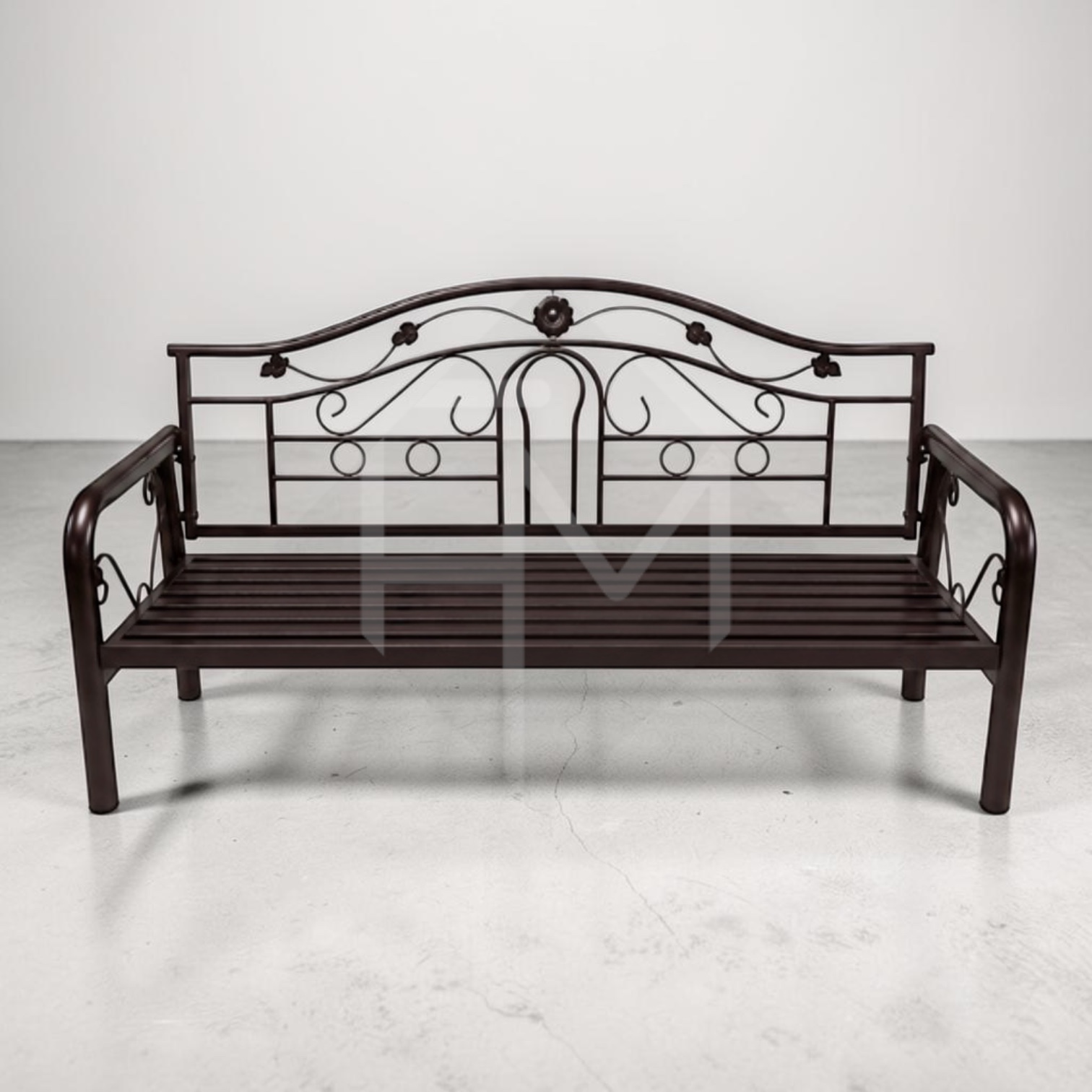 Verona Scroll Metal Bench