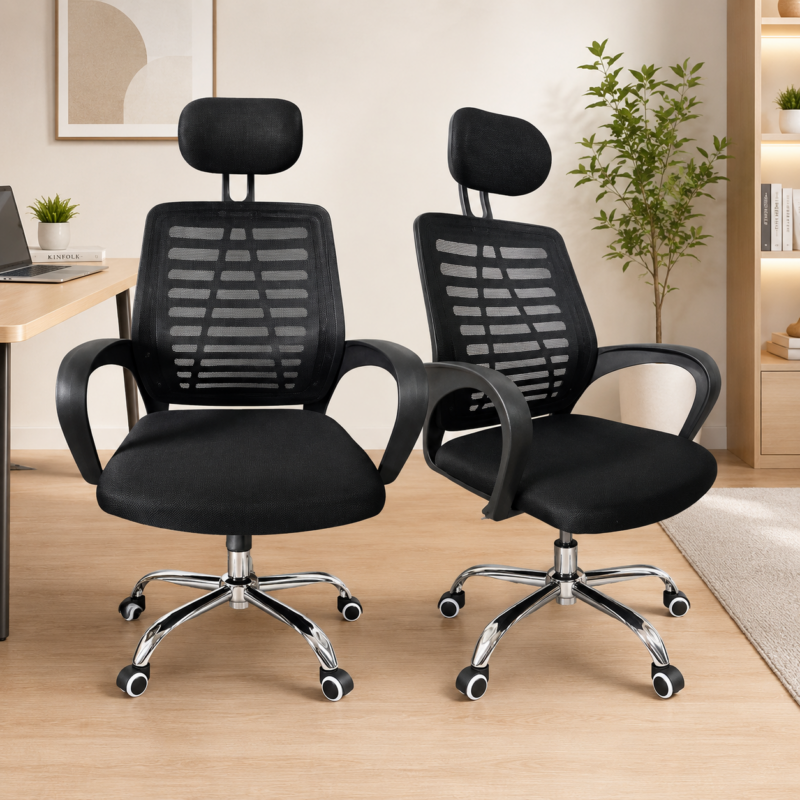 ErgoFlex Elite Mesh Executive Office Chair with Headrest